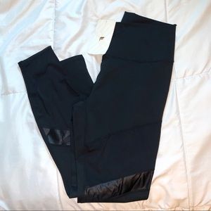 Fabeletics Powerhold Black Mesh Panel Leggings